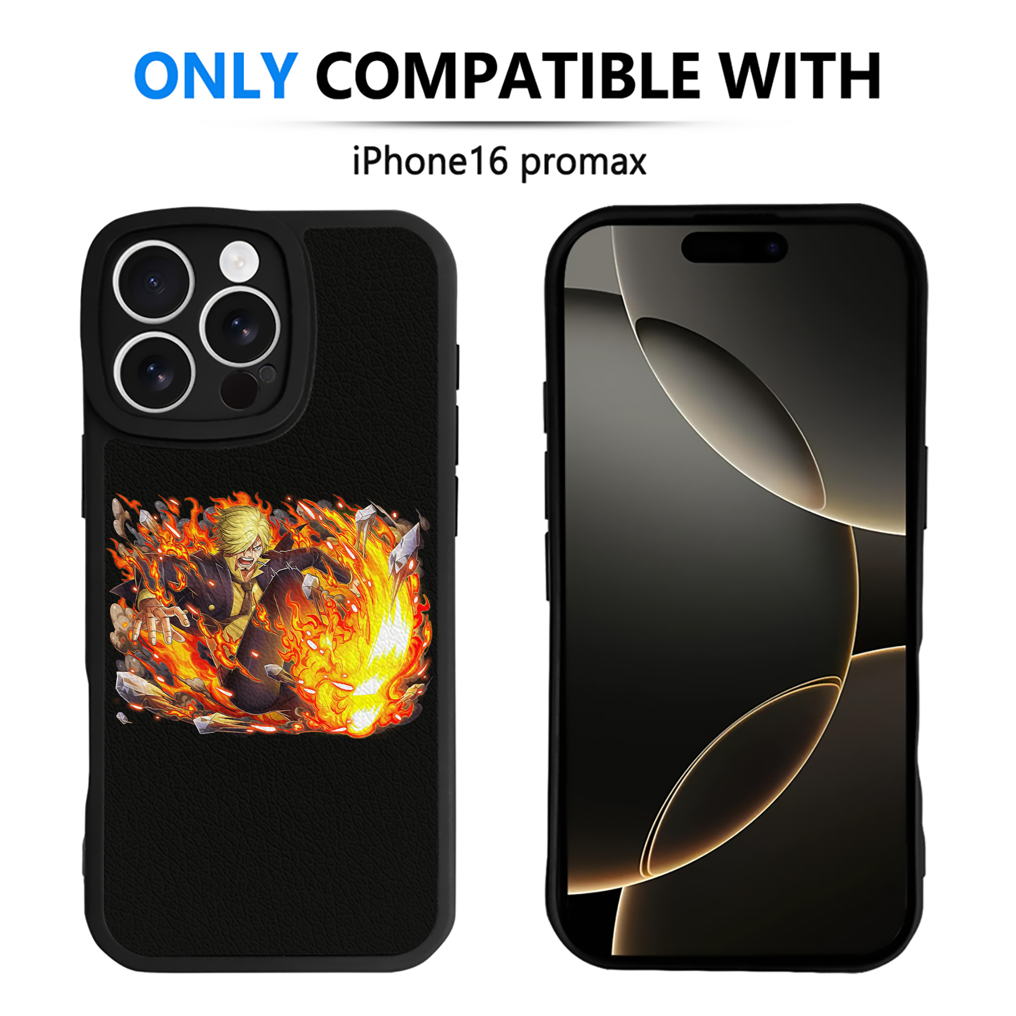 （画像用） ワンピース サンジ ONE PIECE Sanji 【iPhone 16シリーズ対応】シリコンスマホケース（レザー調） 材質：シリコン